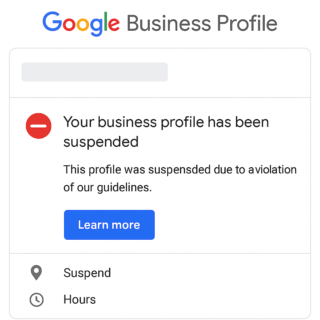SEO - Fiche Google Suspendue (GBP)
