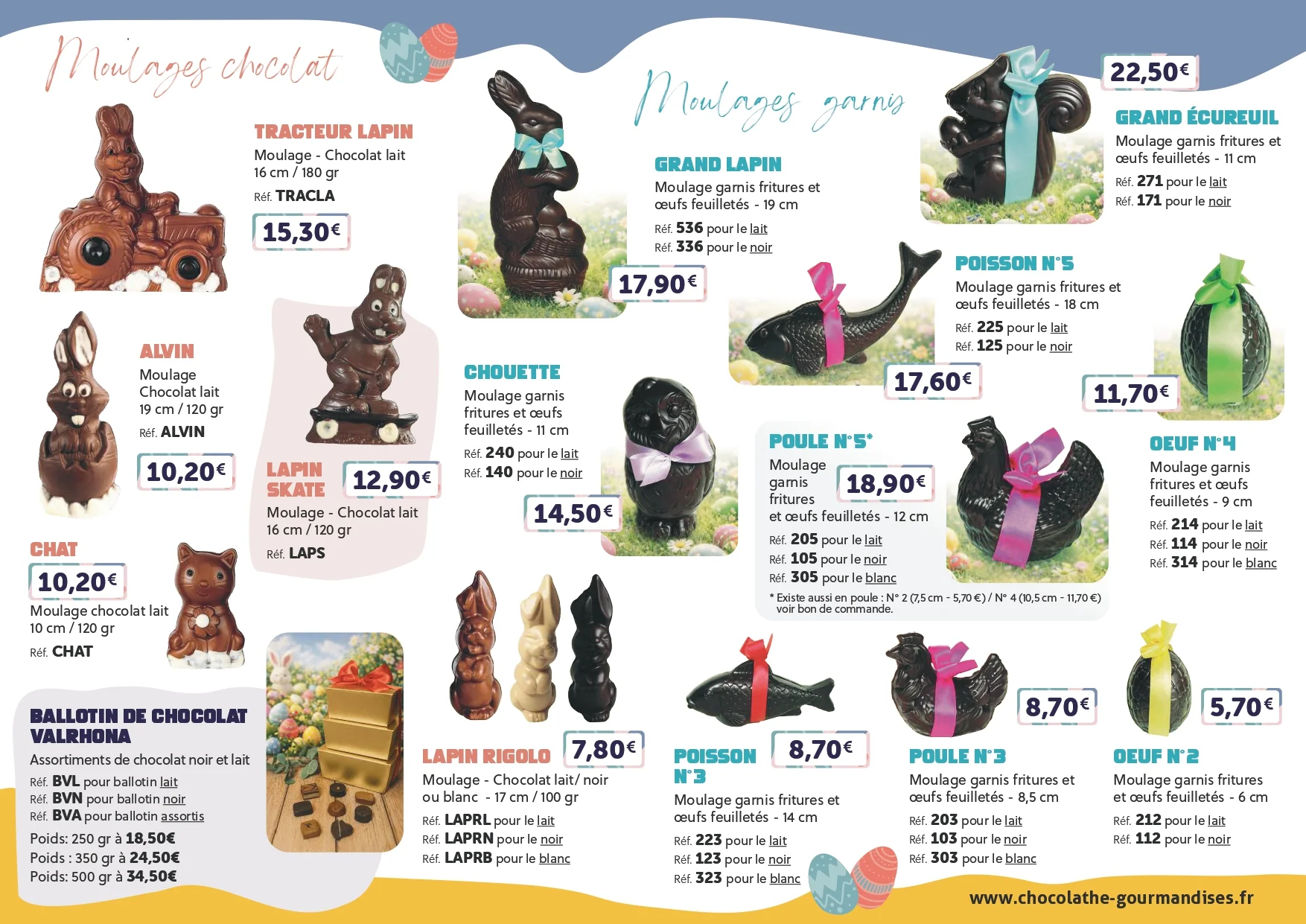 Chocolats de pâques
