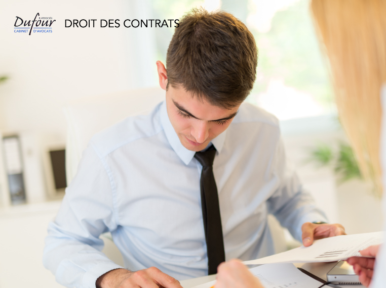 Vous pouvez faire appel au cabinet Jacques Dufour pour tous vos besoins en droit des contrats (vente, vices cachés, cautionnement, droit des obligations, droit des assurances, droit bancaire).